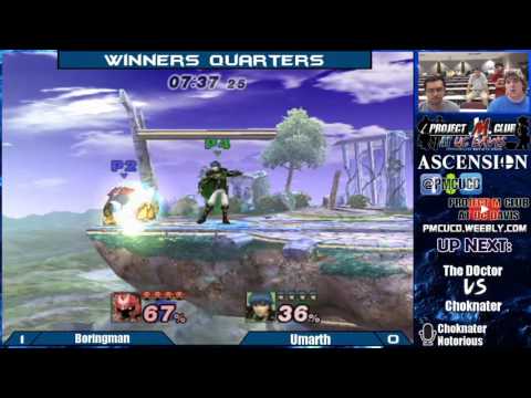 "Ascension 6/18/16" - Boringman (MK) v. Umarth (Marth) - Winners Quarters