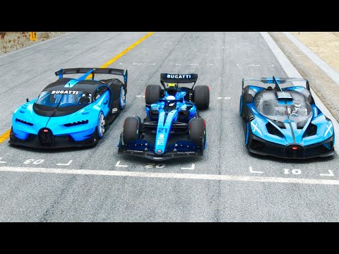 Bugatti F1 2022 Concept vs Bugatti Bolide vs Bugatti Vision GT - Paul Richard