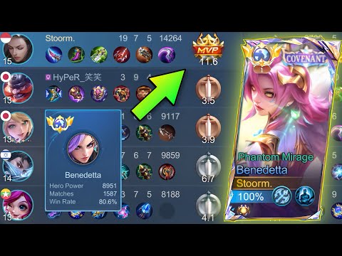 THE MOST INSANE BENEDETTA SOLO HARD CARRY GAMEPLAY!! | BENEDETTA GAMEPLAY | MLBB |