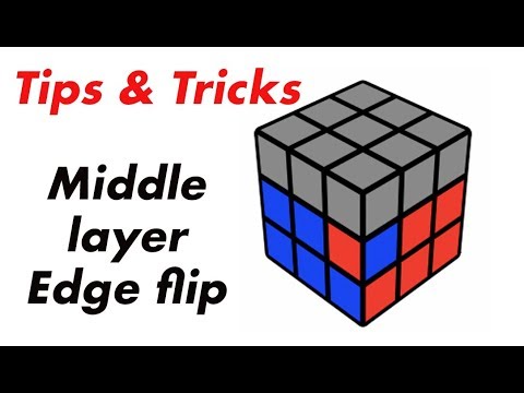 Inverting edges(Middle layer) in Rubik's Cube the easy way !!! Rubiks Cube Tips & Tricks