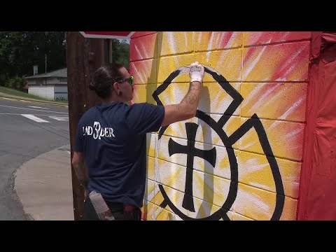 Rescue Fire Company in Shamokin receiving a facelift through artwork