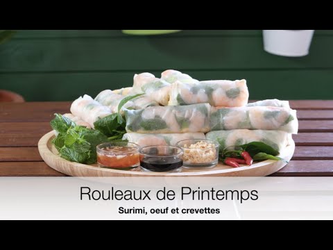 Rouleaux de printemps au surimi, oeuf et crevettes avec ou sans Compact Cook Elite