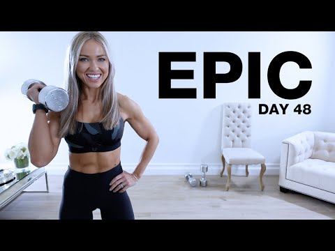 Day 48 of EPIC | Intense Bodyweight and Dumbbell Upper Body Workout