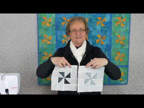 Tips & Techniques 245 - How to make a Pinwheel Block using 2 1/2" strips and squares.