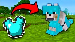 How to get WOLF ARMOR in Minecraft Tutorial! (Pocket Edition, Xbox, Addon)