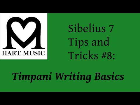Sibelius 7 Tips & Tricks #8: Timpani Writing Basics