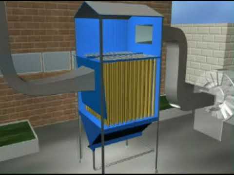 Um filtro de mangas como você nunca viu !!  Simulação de funcionamento de um filtro de mangas