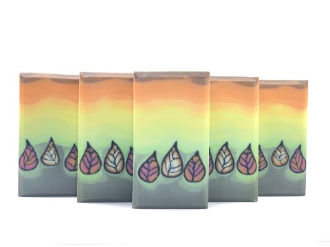 Autumn leaves Ombré Cold process soap