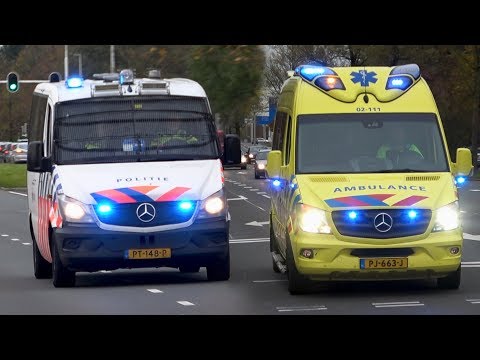 [16.11.2019] Mobiele Eenheid & Ambulances met spoed in Leeuwarden