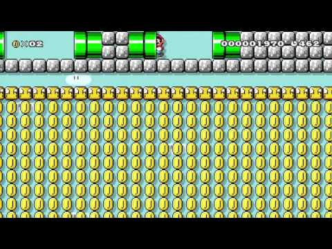 Super Mario Plinko by Mikey - Super Mario Maker - No Commentary 1AB