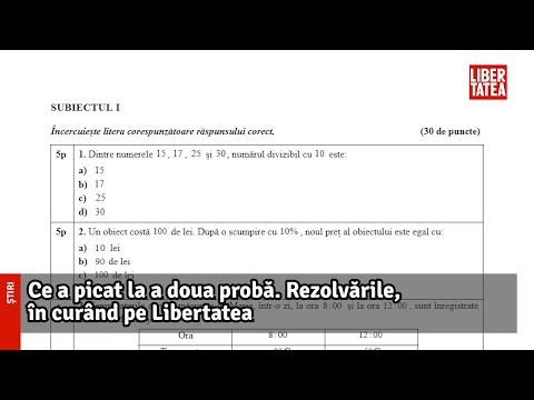 Evaluare Națională 2021. Subiectele la matematică