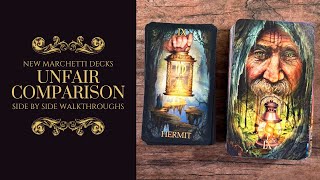 An Unfair Comparison of Ciro Marchetti Tarot Decks
