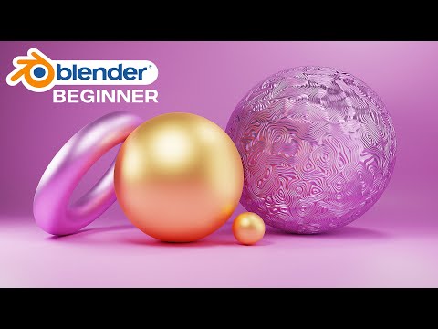 Blender Beginner Tutorial Create Gold Material Beautiful Render