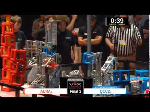 2015 VEXU Finals Match 3,  Blue Rooster vs AURA