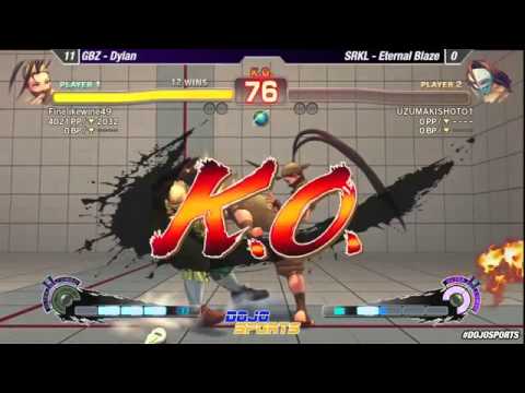 DojoSports: S1 Week 5 - SF4:AE GBZ-Dylan (Ibuki) vs SRKL-ETERNAL_BLAZE (Vega)