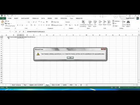 55 dərsə Excel: KEYS 2-nin izahı