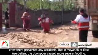[English sub]. Extreme weather in Tabriz, Iran. Hail and flooding catch everyone off guard.