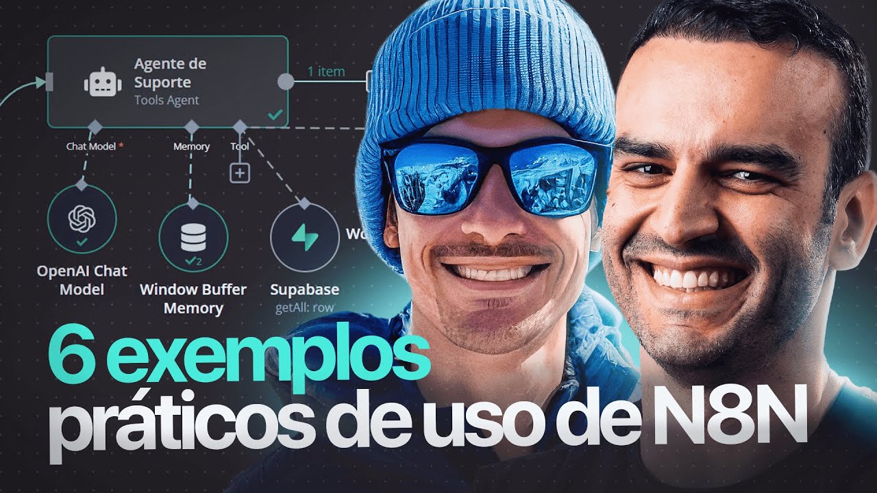 N8N: 6 exemplos práticos (IA & Chatbots) c/ Hugo Autotic