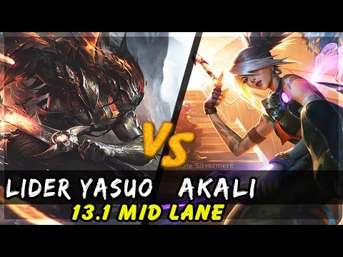 Lider - Yasuo vs Akali MID Patch 13.1 - Yasuo Gameplay