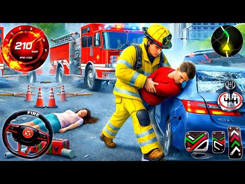 Fire Truck City Rescue Simulator 3D - 911 US Emergency Ambulance Driving - Android Gameplay 