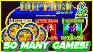 AWESOME MULTIPLIER BIG WIN!!! BACK TO BACK! Buffalo Deluxe Legends Slot HIGHLIGHT