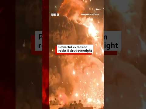 Watch the video | Beirut rocked by explosion in overnight strikes. #Israel #Lebanon #BBCNews