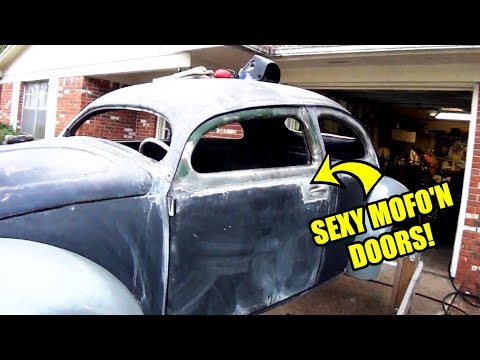 Driver's Door Done? - ROTTEN OLD 1956 Chop Top Oval VW Beetle - 46