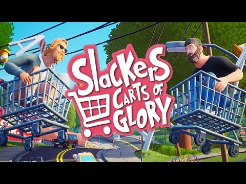 Slackers - Carts of Glory - Announcement Trailer [Indie Game 2024 Shopping Cart Downhill Race]