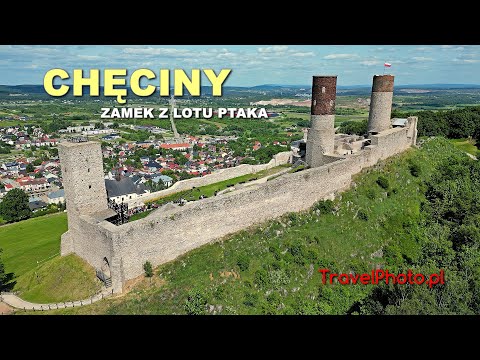 CHĘCINY - zamek z lotu ptaka