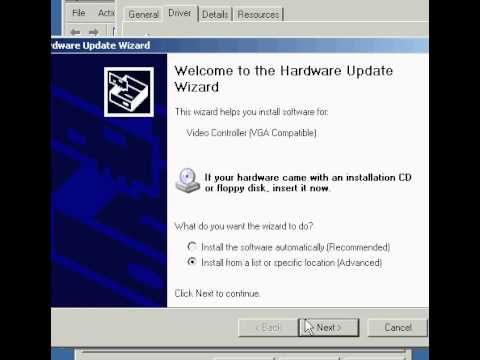 installer le contrôleur vidéo vga compatible xp