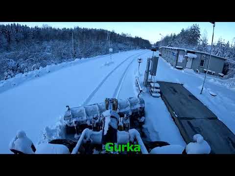 , title : 'Cleaning up after a Swedish snowstorm Caterpillar 972M XE Wheel Loader plow snow'