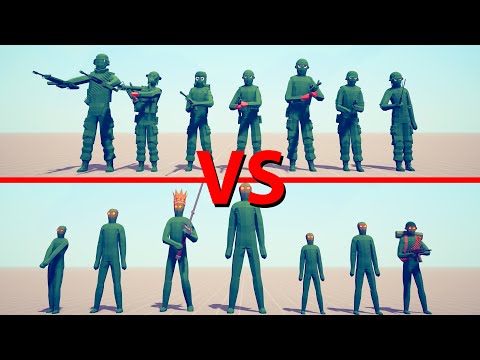 PLASTIC SOLDIERS Team vs ZOMBIE Team - Totally Accurate Battle Simulator TABS