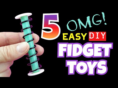 DIY FIDGET TOYS - HOW TO MAKE HOMEMADE FIDGETS - 5 MINUTE FIDGET TOYS - EASY DIY FIDGET TOY-  STRAWS