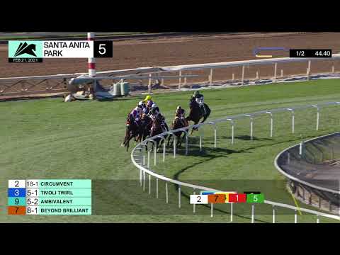 Ambivalent wins Race 5 on Sunday, February 21st, 2021 at Santa Anita Park.