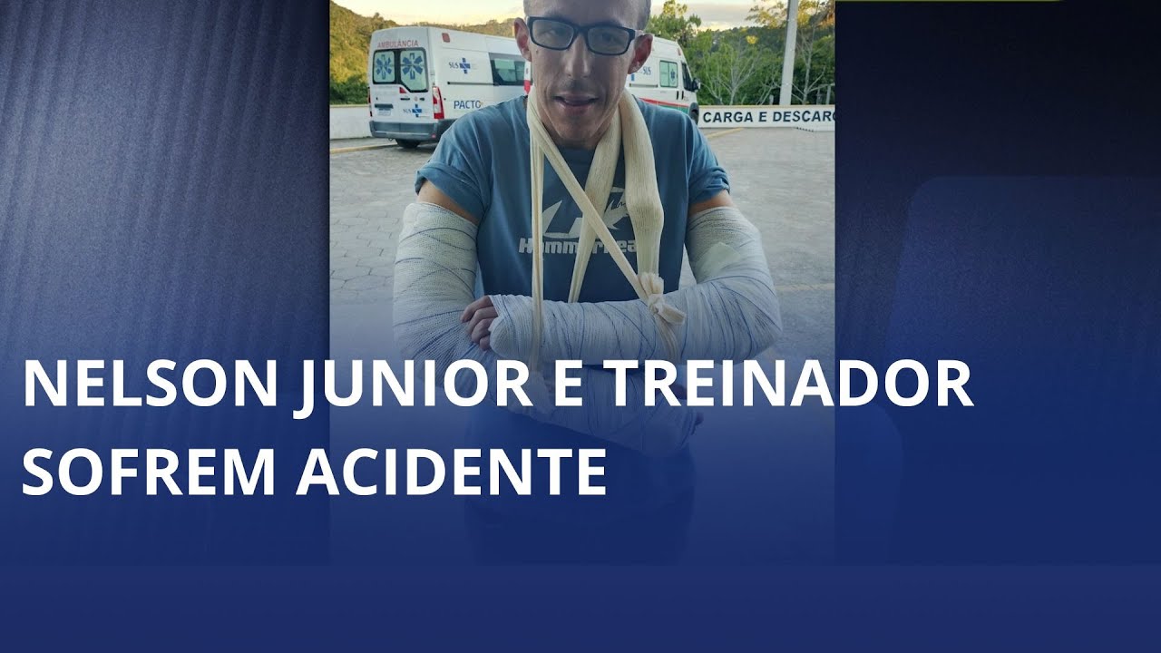 Nelson Junior e treinador sofrem acidente a caminho do treino