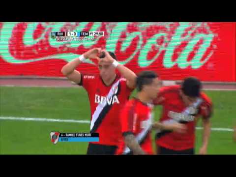 Gol de Funes Mori. River 1 Temperley 0.Fecha 16.Torneo Primera División 2015.FPT