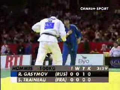 Gasymov (RUS) - Traineau (FRA), kata-guruma