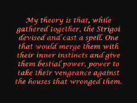 The theory of the Strigoi