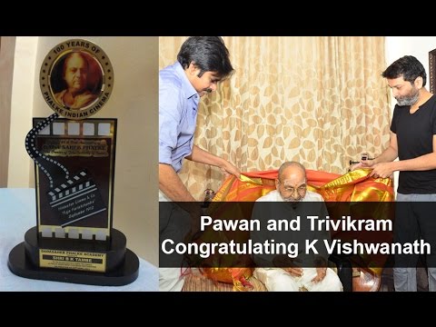 Pawan Kalyan and Trivikram Meet K. Viswanath garu and Honours Him