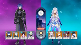 Spiral Abyss 6.7 cleared with Flins and Skirk 
