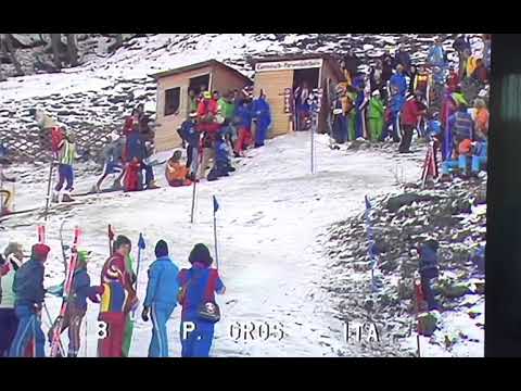 Piero Gros ITA Winner Victory Run FIS Alpine Ski World Cup Slalom Garmisch 1975 Sciare Coppa Mondo