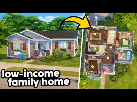 Low-Income Family Home // The Sims 4 Speed Build