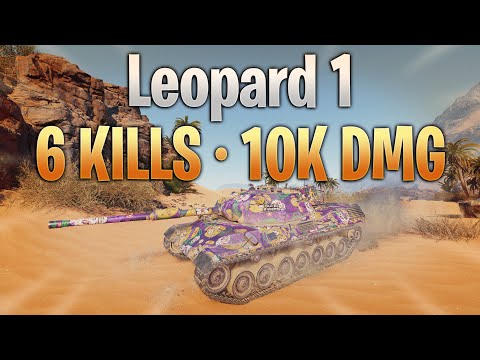 Leopard 1 - Great Positioning (6 Kills - 10k Dmg)
