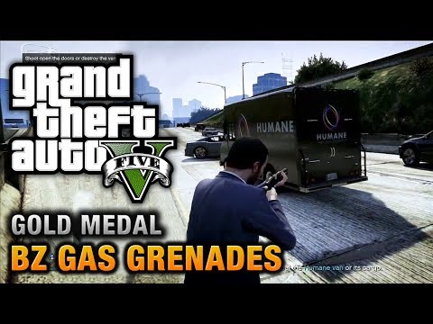 GTA 5 - Mission #15 - BZ Gas Grenades [100% Gold Medal Walkthrough]