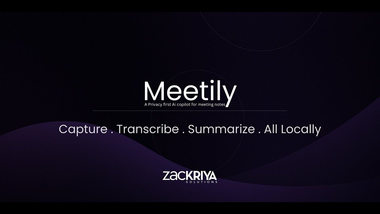 Meetily : Open Source Ai Meeting Note taker demo video