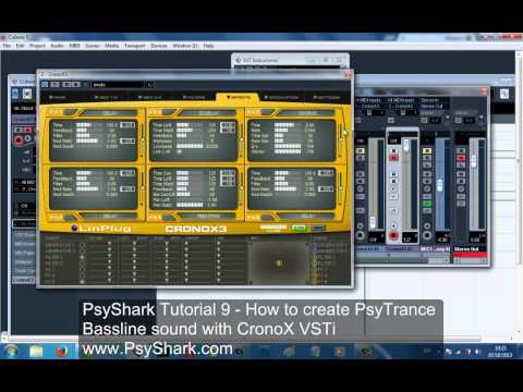 (Cubase 5) Valentino Jorno - PsyShark Tutorial Pt.9 - How to create a PsyTrance Bass with CronoX VST