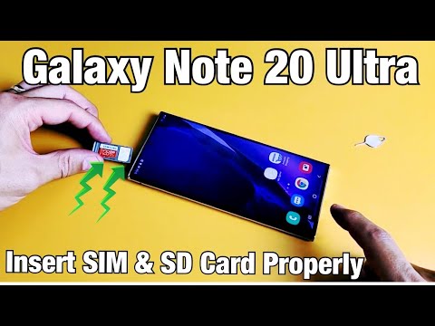 How Insert SIM Card & SD Card Properly : Galaxy Note 20 Ultra