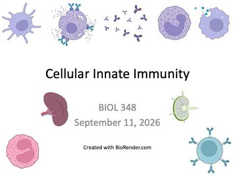 Immunology Fall 2026: Lecture 5 Cellular Innate Immunity