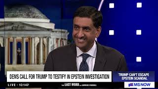 Ro Khanna on MS NOW's the Last Word with Jonathan Capehart discussing the Epstein files