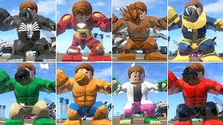 Curt Connors Perform Lizard Transform Animation w/All Big-Fig Characters in LEGO Marvel Super Heroes